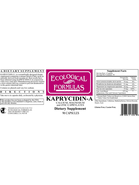 Ecological Formulas, Kaprycidin-A, 90 Capsules