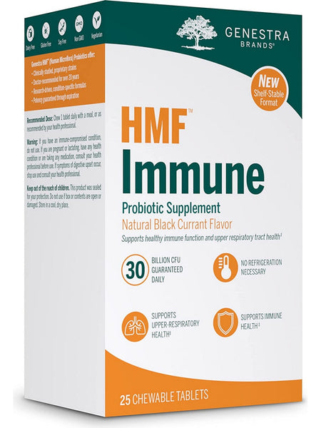 Genestra, HMF Immune Probiotic Supplement, 25 Chewable Tablets