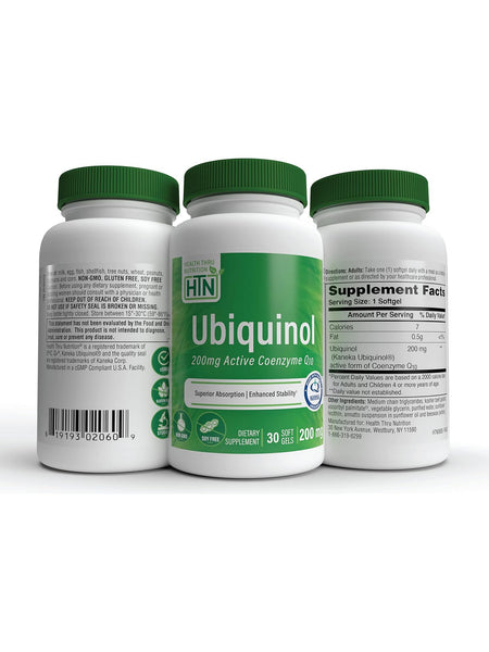 Health Thru Nutrition, Ubiquinol Co-Q10 Kaneka 200mg, 30 Softgels