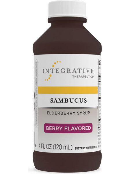 Integrative Therapeutics, Sambucus Black Elderberry Syrup, Berry Flavored, 4 fl oz