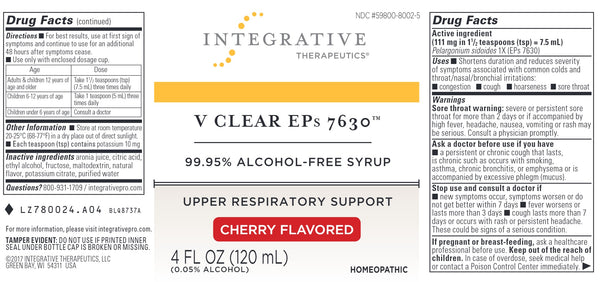 Integrative Therapeutics, V Clear EPs 7630™, Cherry Flavored, 4 fl oz