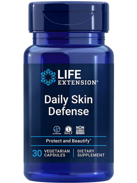 Life Extension, Daily Skin Defense, 30 vegetarian capsules