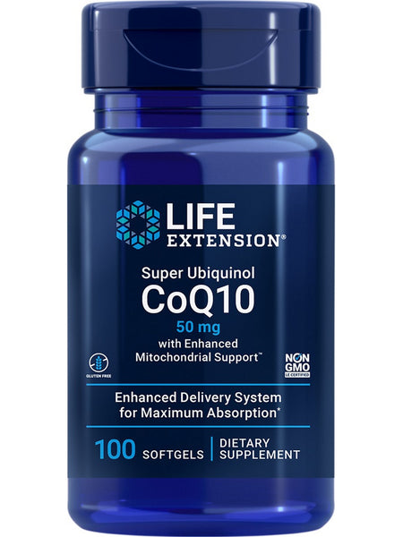 Life Extension, Super Ubiquinol CoQ10 with Enhanced Mitochondrial Support™, 50 mg, 100 softgels