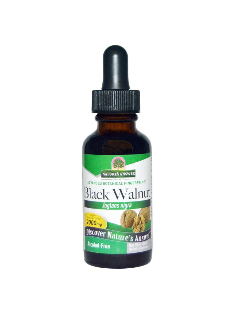 Black Walnut Hulls Alcohol Free Extract, 1 oz, Nature's Answer