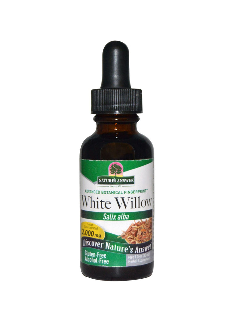 White Willow Bark Alcohol Free Extract, 1 oz, Nature's Answer