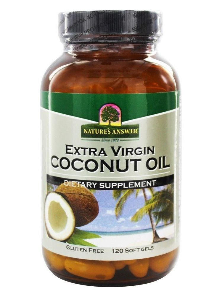 Organic Extra Virgin Coconut Oil Soft Gel, 120 softgels, Nature's Answer