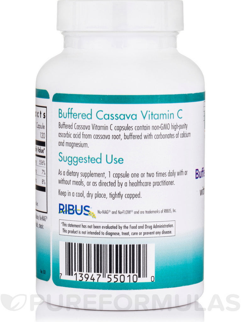 Nutricology Buffered Cassava Vitamin C 120 Vegetarian Capsules Herbs Direct