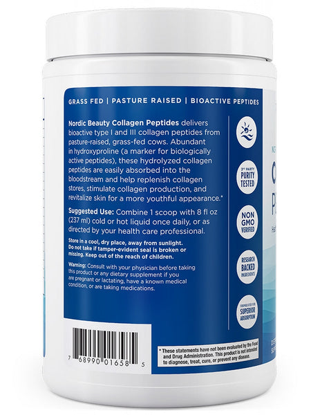 Nordic Naturals, Nordic Beauty Collagen Peptides, 10.6 Ounces of Powder