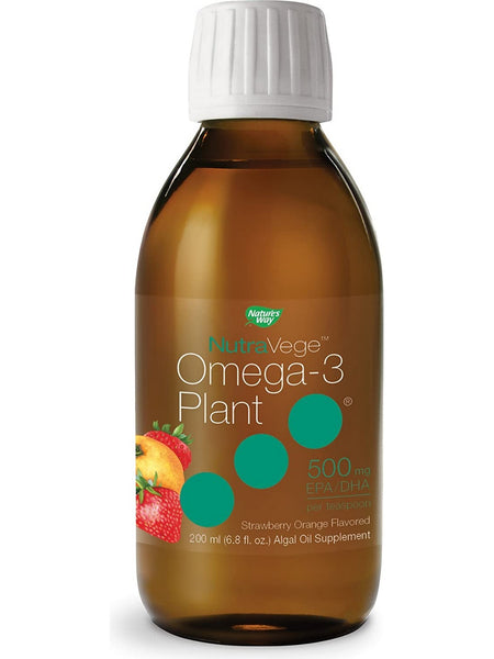 Nature's Way, NutraVege™ Omega-3 Plant 500 mg (Strawberry Orange), 6.8 fl oz