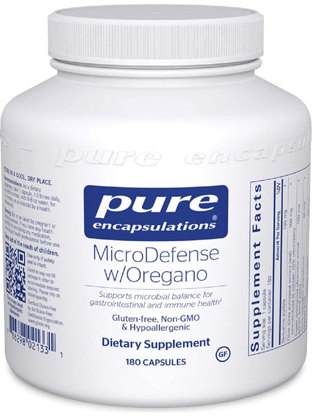 Pure Encapsulations, MicroDefense w/ Oregano, 180 caps