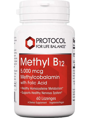 Protocol For Life Balance, Methyl B12, 5,000 mcg, 60 Lozenges