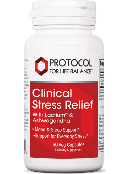 Protocol For Life Balance, Clinical Stress Relief, 60 Veg Capsules