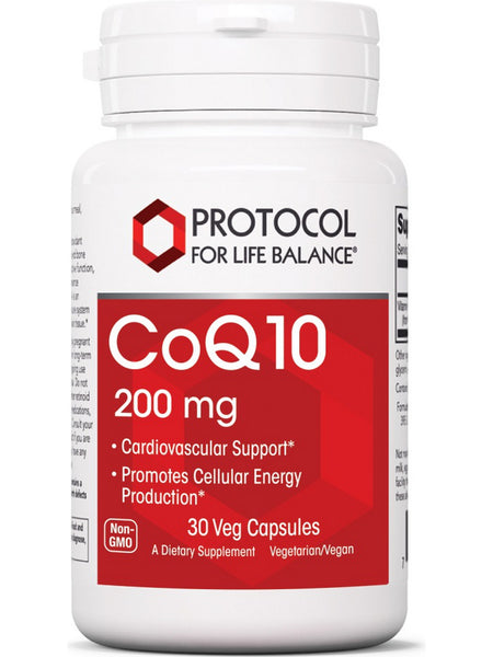 Protocol For Life Balance, CoQ10, 200 mg, 30 Veg Capsules