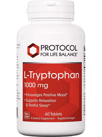 Protocol For Life Balance, L-Tryptophan, 1,000 mg, 60 Tablets