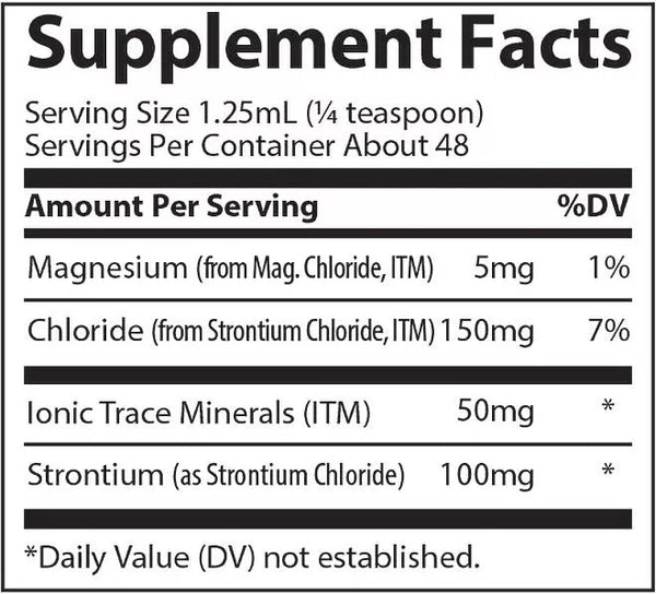 Trace Minerals, Ionic Strontium, 100 mg, 2 fl oz