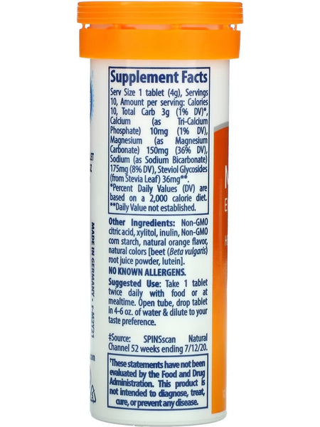 Trace Minerals, Magnesium Effervescent Tablets, Orange, 10 Tablets